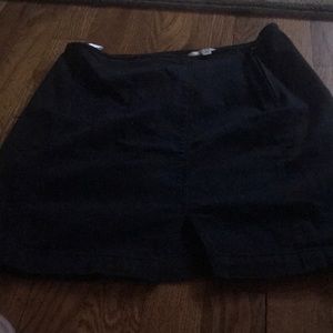 Black skirt with front slit